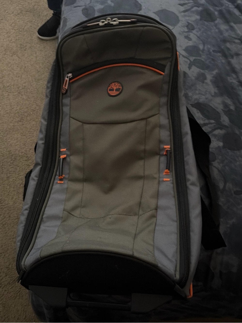 Timberland Olive, Gray and Orange Accent Travel Backpack